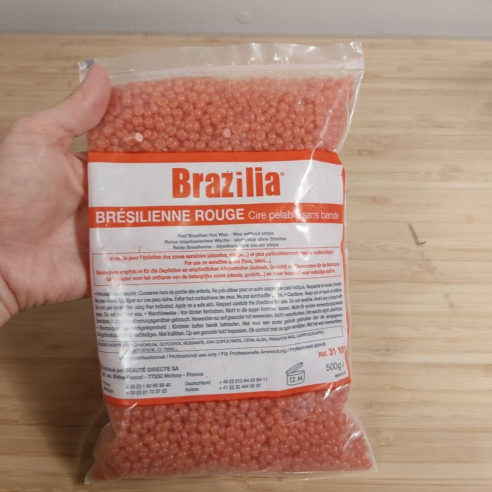 Red Brazilian Hard Wax Beads For Hair Removal European Brand For Professionals